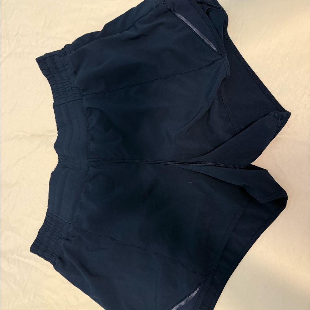 lululemon Navy Hotty Hot Athletic Shorts 4in
